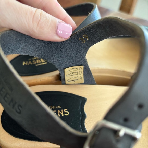 Blue‎ and Black Swedish Hasbeens Clog Sandals size 39 (US 9) - Picture 5 of 8